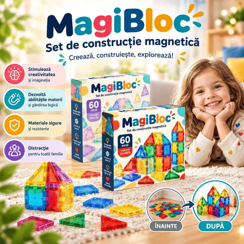 Set de Construcție Magnetică MagiBloc™