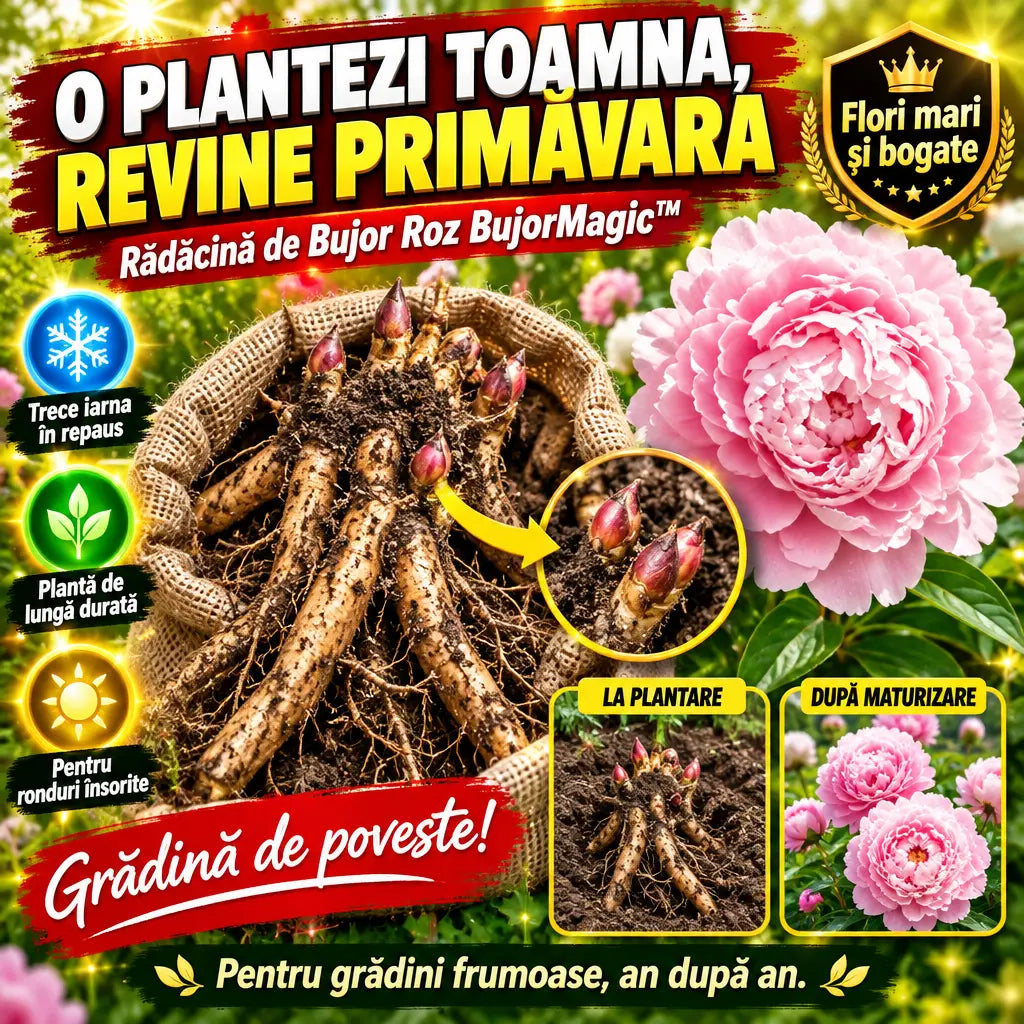 Rădăcină de Bujor Roz pentru Grădină BujorMagic™