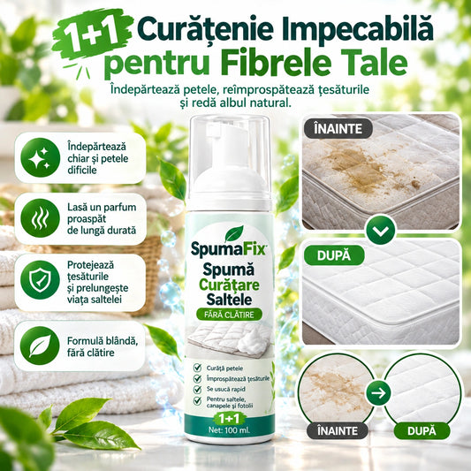1+1 Spumă pentru Curățarea Saltelelor SpumaFix™
