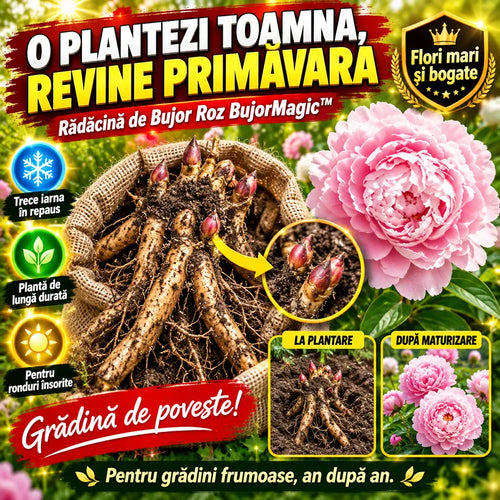 Rădăcină de Bujor Roz pentru Grădină BujorMagic™